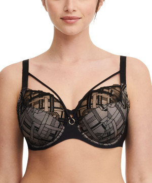 Soutien gorge armatures très enveloppant grande taille Chantelle Graphic Support noir C21S10 011