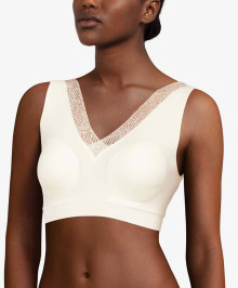Sports Bra, Halterneck : Padded bralette with lace no wires