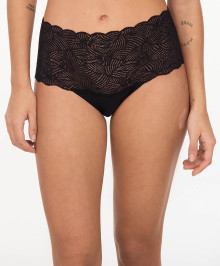 LINGERIE : High waisted lace brief