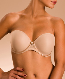 Bandeau moulded bra Sublime Invisible nude