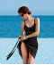 Paréo de plage Ajourage Couture noir Lise Charmel bain ASA6515 NO 5