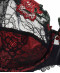 Soutien gorge armature Maestria Andalouse Lise Charmel Harmonie Andalouse Noir et Rouge detail