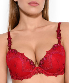 SEXY LINGERIE : Molded coque bra Love Fantasme red