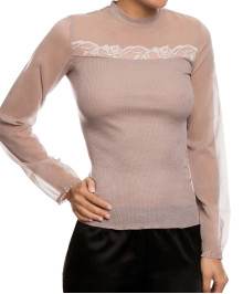 HOMEWEAR : Womens top silk wool cashmere
