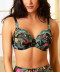 Soutien gorge grande taille armature bien être Lise Charmel Fleurs Étoiles éclat étoile (noir et multicolore) BCH6196 EE