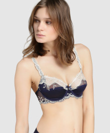 SEXY LINGERIE : Full cup bra underwired silk