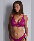 Soutien-gorge triangle bralette Rhythm of desire Radiant pink Aubade 2A10B-RADI