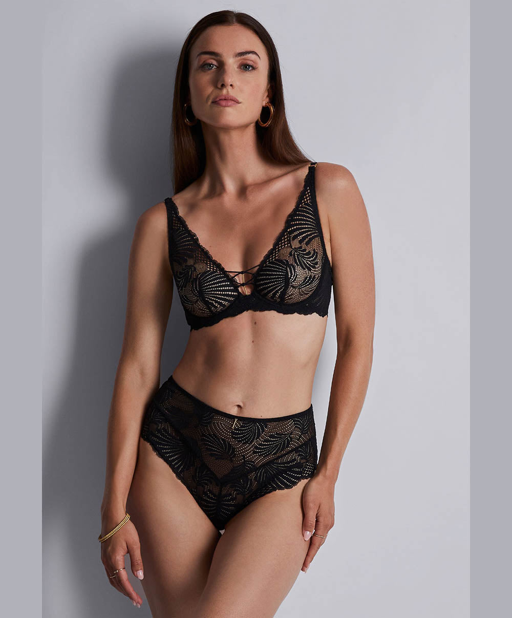 Soutien-gorge triangle plunge Rythm of desire Noir Aubade 2AN12-NOIR