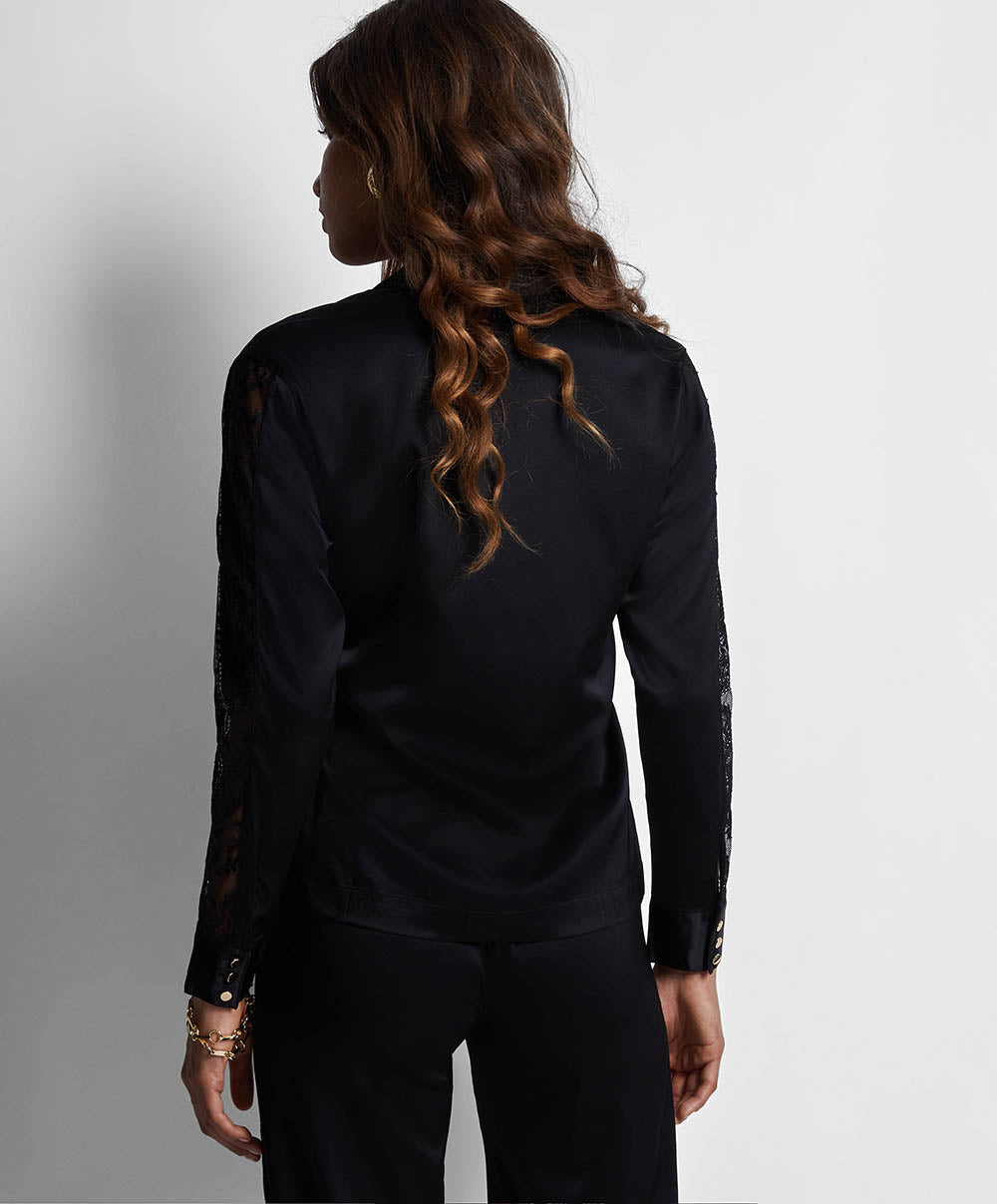 Chemisier soie Midnight whisper Noir Aubade 2S44-NOIR
