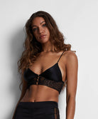 Soutien-gorge triangle soie Midnight whisper Noir Aubade 2S10-NOIR