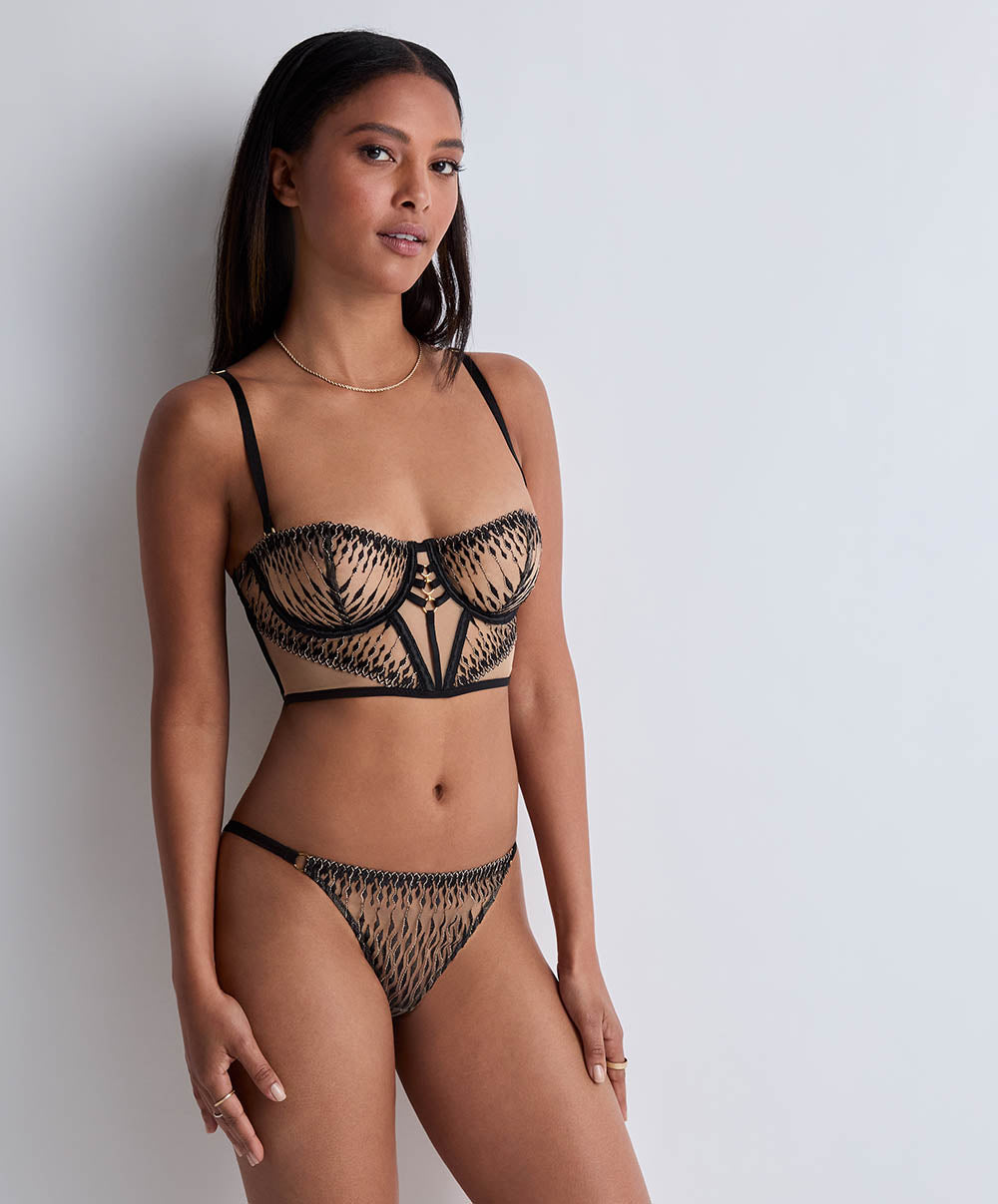 Culotte mini-cœur Voodoo kiss Millenium black Aubade 3D20-MIBL