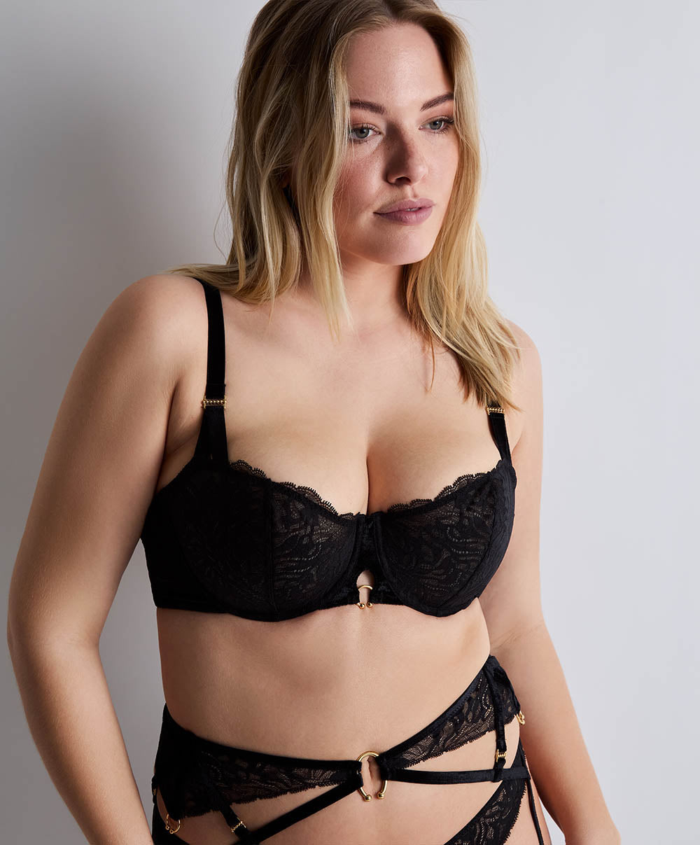 Soutien-gorge corbeille The night before Black bird Aubade 3IF14-BLAB