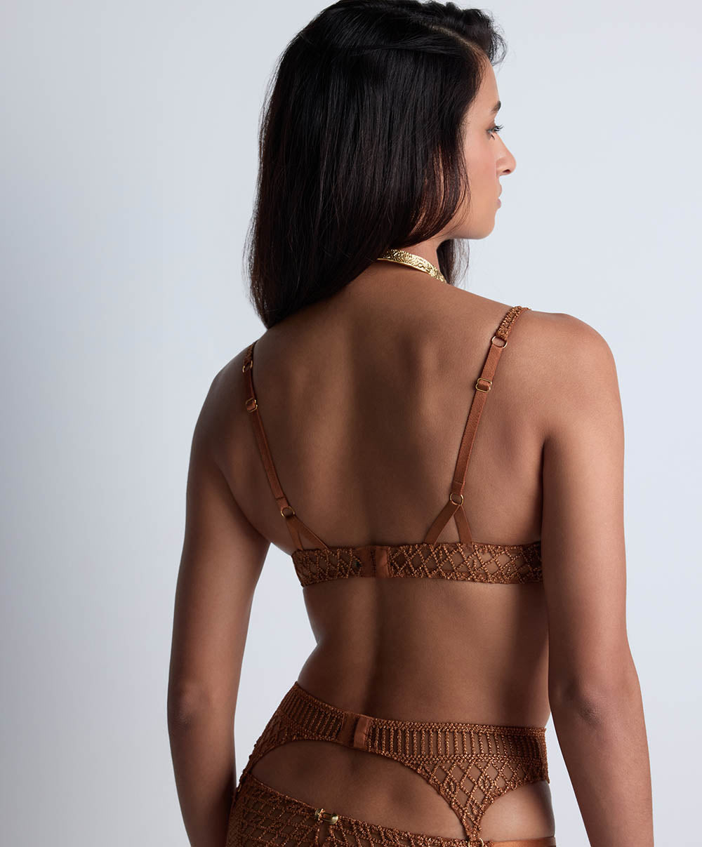 Soutien-gorge corbeille Stardust dream Amber gold Aubade 4DF14-AMBG