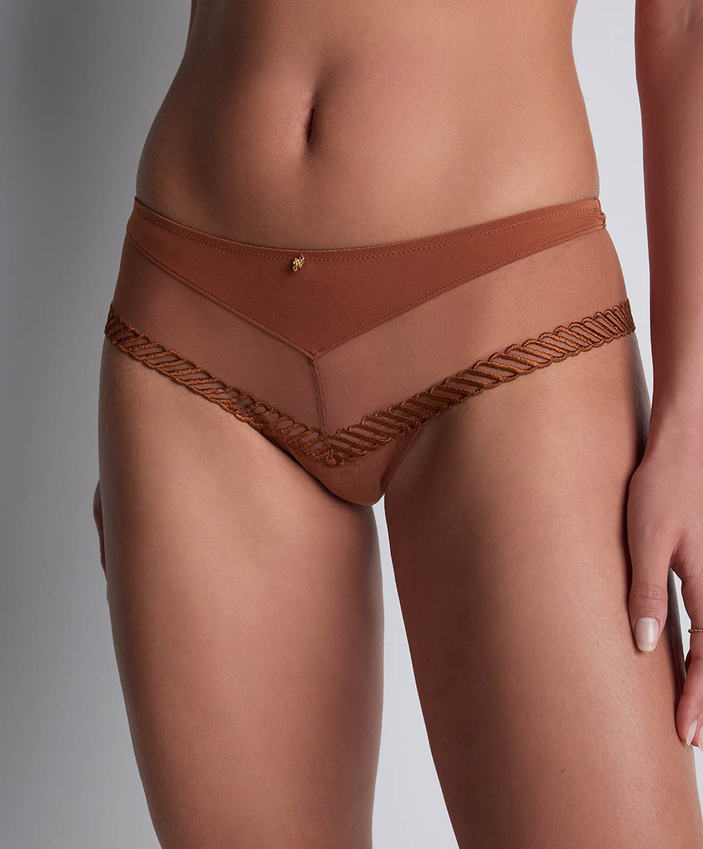 Shorty Sheer emotion Honey Aubade 4M70-HONE