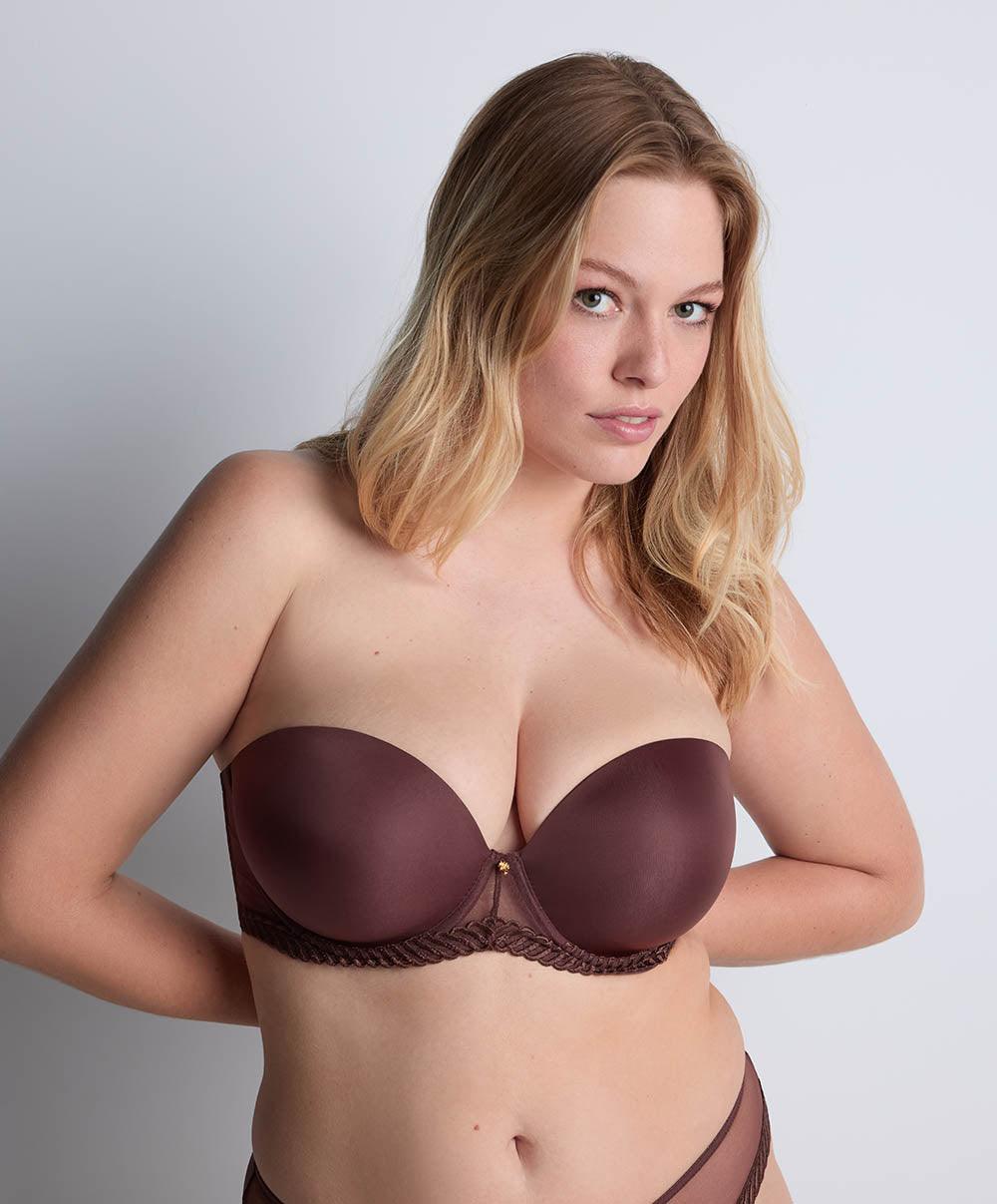 Soutien-gorge bandeau Sheer emotion Sepia Aubade 4MP06-SEPA	