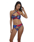 Soutien-gorge de bain bandeau armatures liens convertibles Fantasie swim Monte Cristi multicolore FS6622-MUI face
