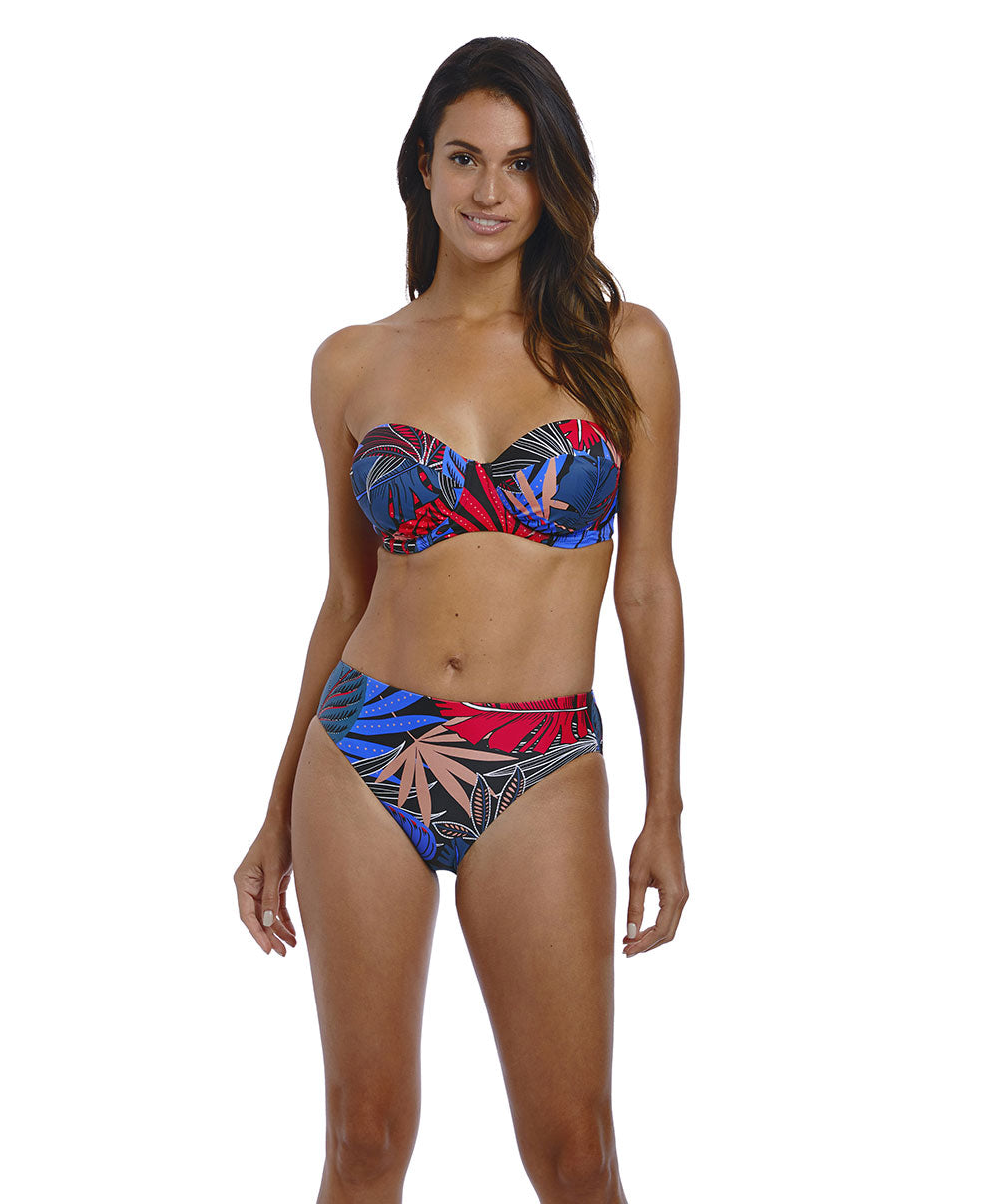 Soutien-gorge de bain bandeau armatures liens convertibles Fantasie swim Monte Cristi multicolore FS6622-MUI face
