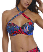 Soutien-gorge de bain bandeau armatures liens convertibles Fantasie swim Monte Cristi multicolore FS6622-MUI face