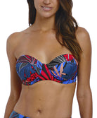 Soutien-gorge de bain bandeau armatures liens convertibles Fantasie swim Monte Cristi multicolore FS6622-MUI face