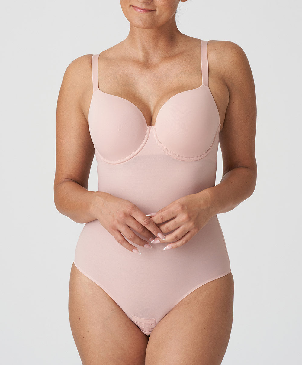 Body  bonnets moulés lisses à armatures invisible PrimaDonna Figuras rose poudré 0463256-PWD