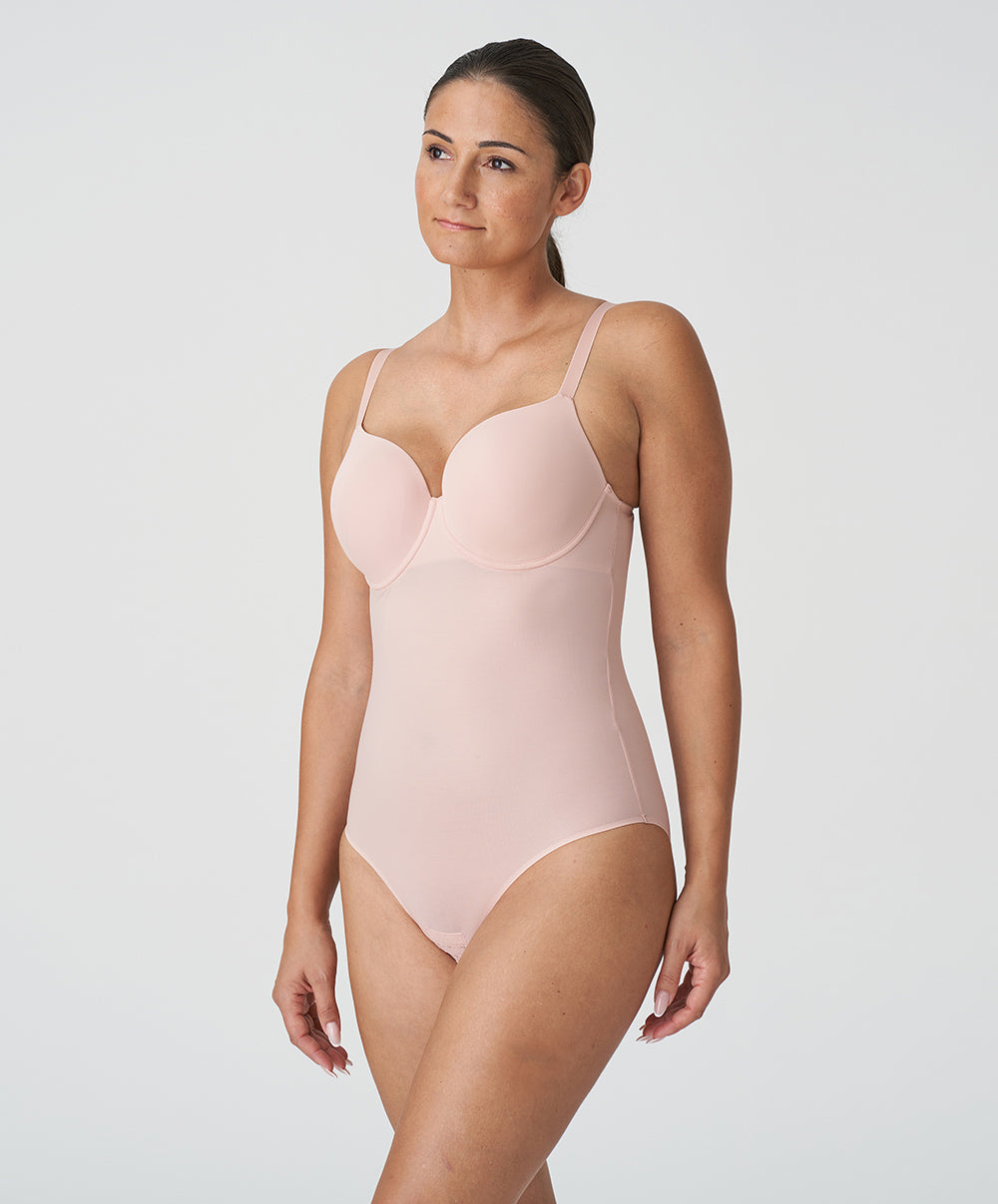 Body  bonnets moulés lisses à armatures invisible PrimaDonna Figuras rose poudré 0463256-PWD