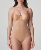 Body sculptant bonnets moulés lisses à armatures invisible PrimaDonna Satin cognac 0461330-COG