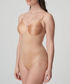 Body sculptant bonnets moulés lisses à armatures invisible PrimaDonna Satin cognac 0461330-COG