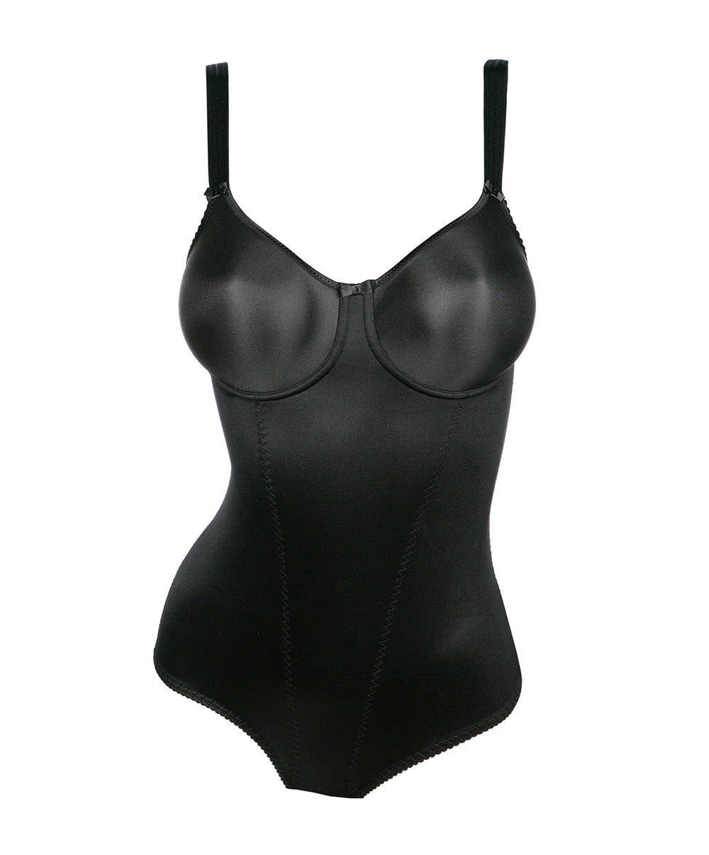 Body sculptant bonnets moulés lisses à armatures invisible PrimaDonna Satin noir 0461330-ZWA