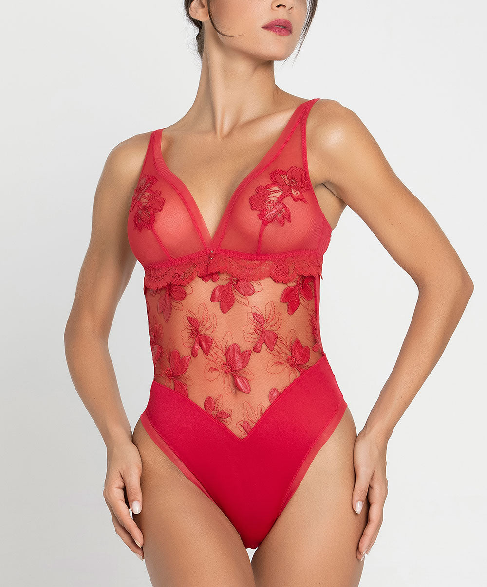 Body sexy prêt-à-porter Lise Charmel Glamour Couture rouge ALH5207-GD