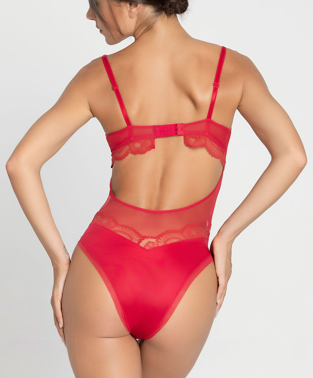 Body sexy prêt-à-porter Lise Charmel Glamour Couture rouge ALH5207-GD