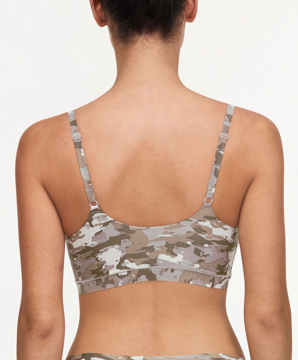 Bralette camouflage à coques bretelles réglables Chantelle Soft Stretch  camouflage C11D20-0AC