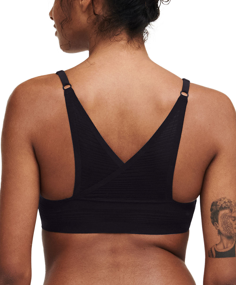 Bralette à coques Chantelle Soft Stretch Stripes noir C20D10-011