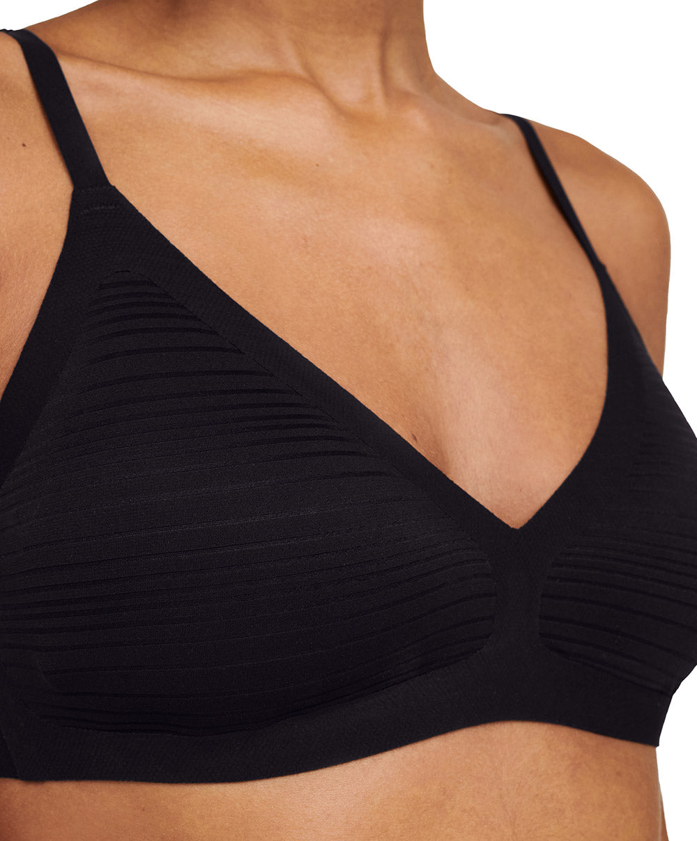 Bralette à coques Chantelle Soft Stretch Stripes noir C20D10-011