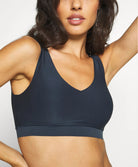 Brassière paddée col V Chantelle Soft Stretch bleu d'hiver C16A10-009