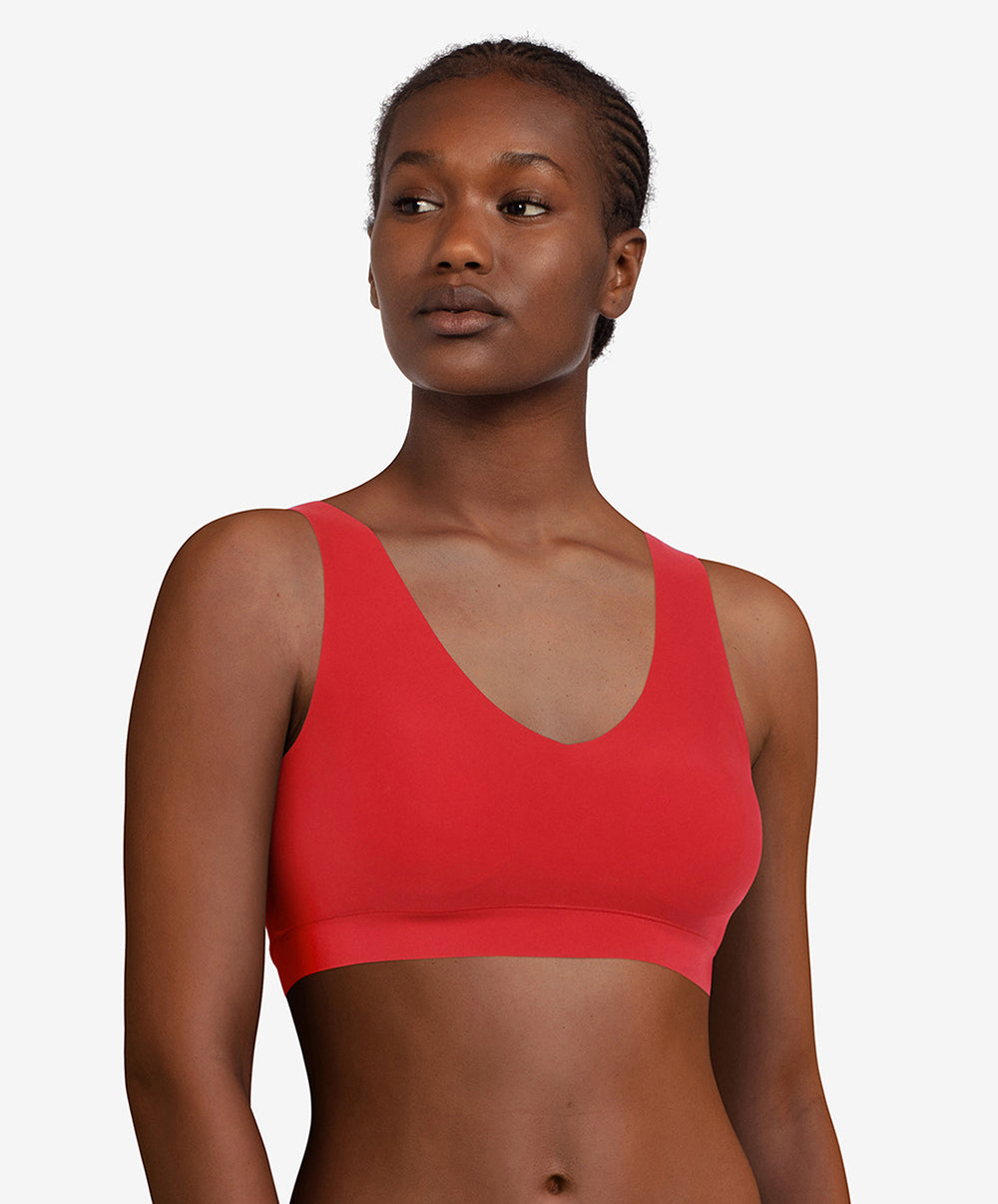 Brassière paddée col V Chantelle Soft Stretch coquelicot C16A10-0YU