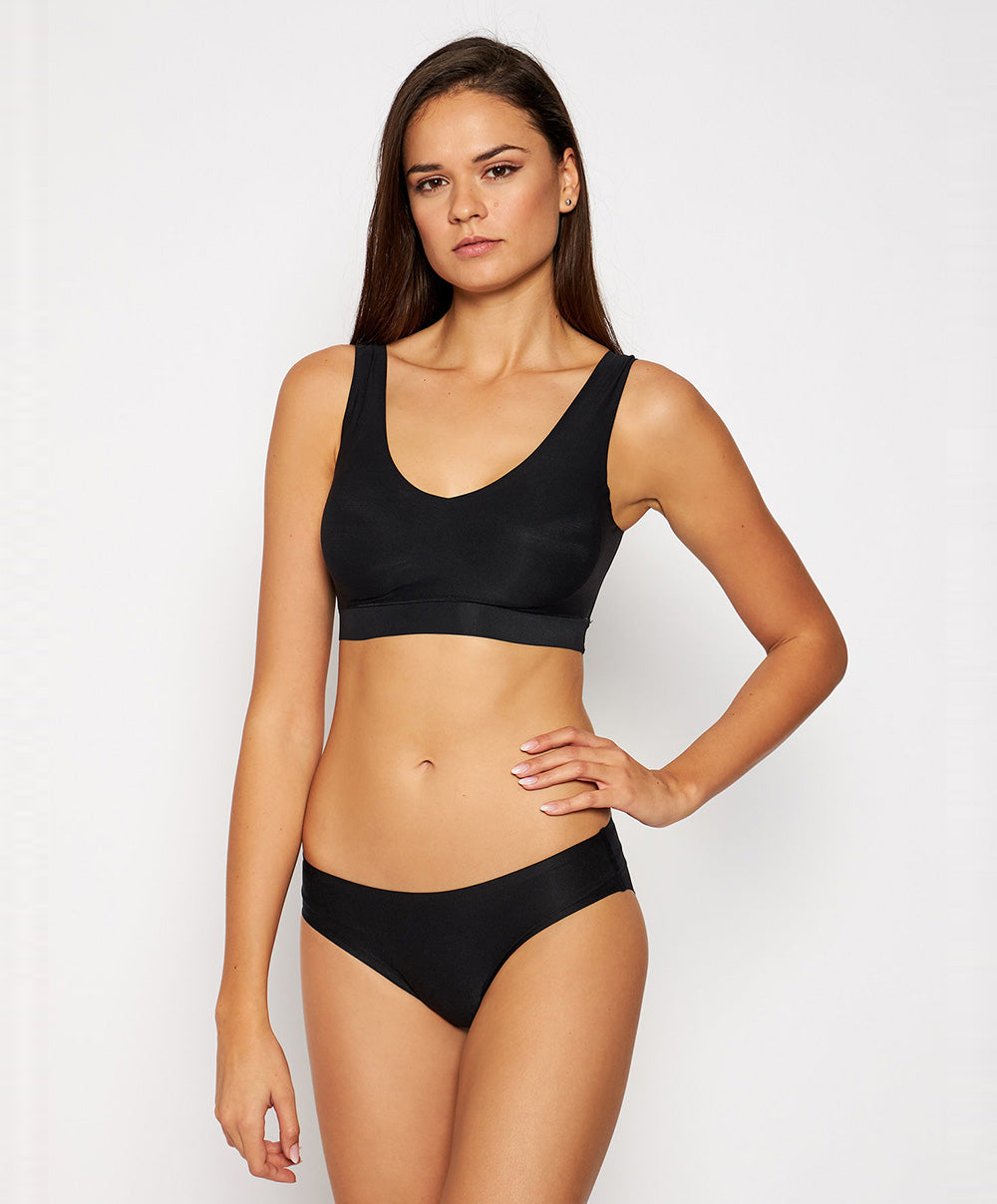 Brassière paddée col V Chantelle Softstretch noir C16A10-011 4
