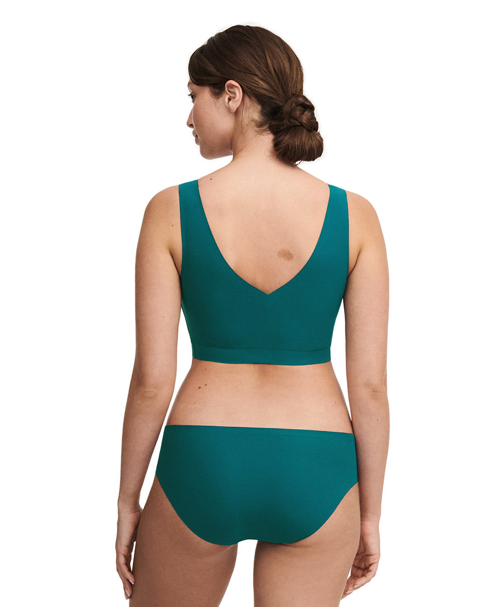 Brassière paddée col V Chantelle Soft Stretch vert orient C16A10-0BK