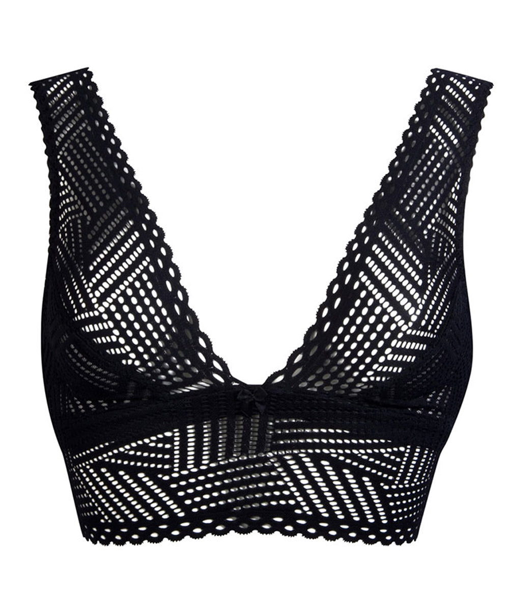 Soutien-gorge bustier tressage graphic Antigel de Lise Charmel Noir ELC6237-TN