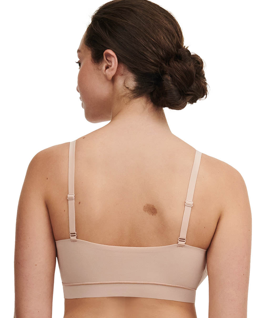 Brassière dentelle à coques sans armatures Chantelle Softstretch beige doré C11GQ9-01N 2