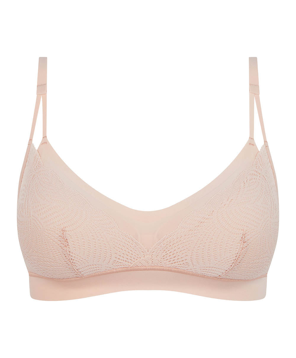 Brassière dentelle à coques sans armatures Chantelle Softstretch beige doré C11GQ9-01N 3