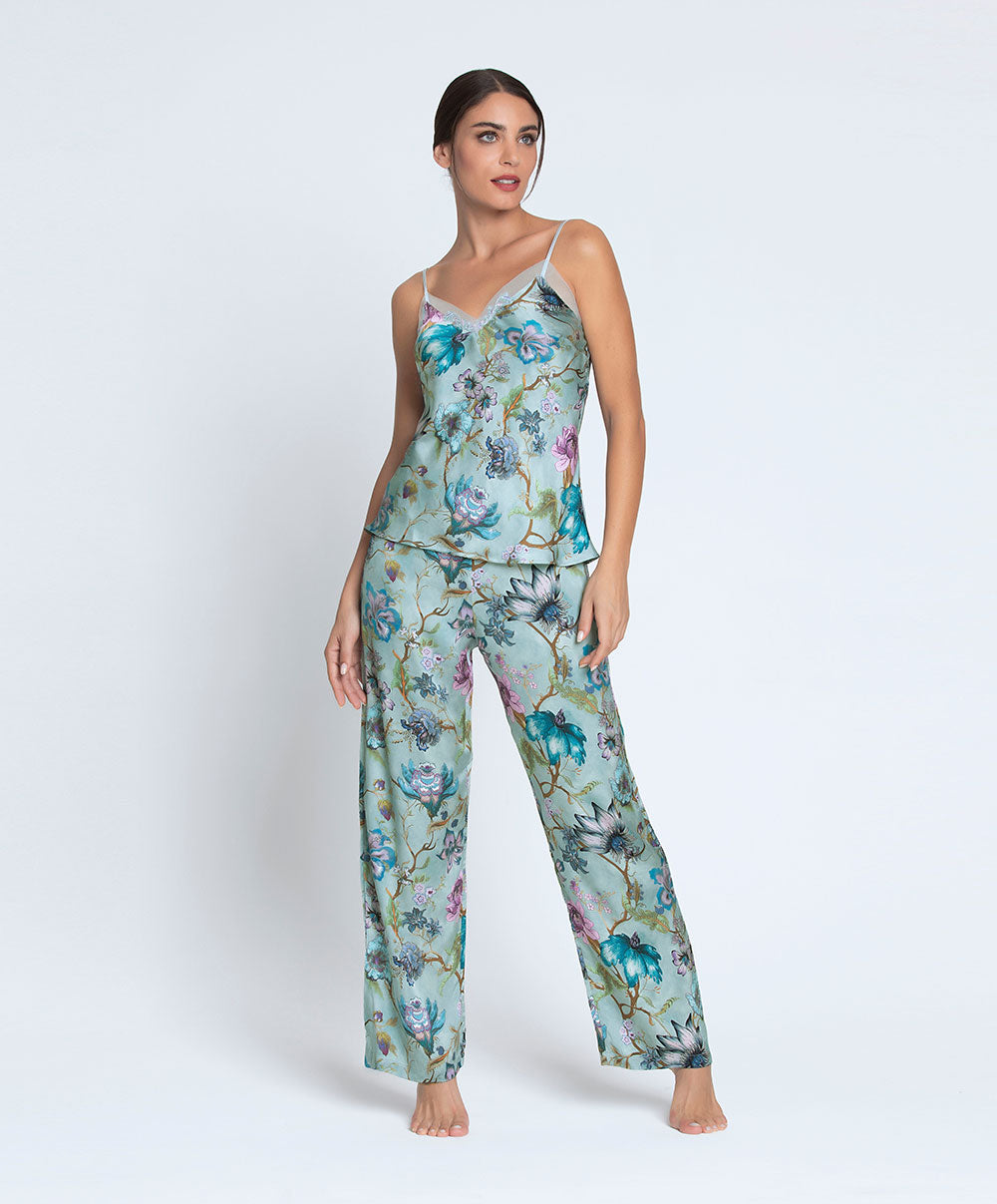 Caraco en satin de viscose Reve en fleurs opale Lise Charmel ALJ4243 RO 3