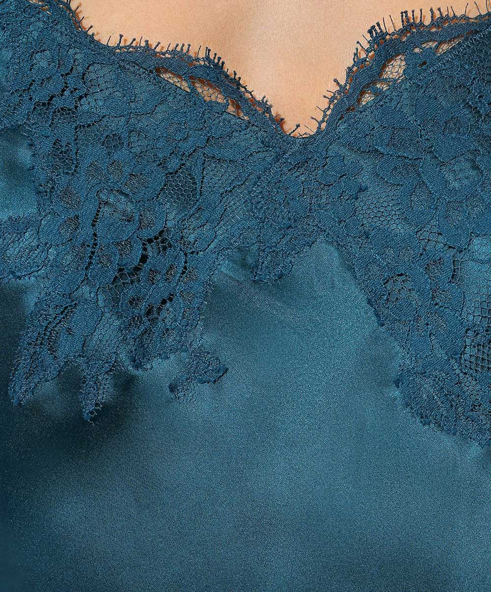 Caraco en soie Lise Charmel Splendeur Soie cyan ALC4280-SC