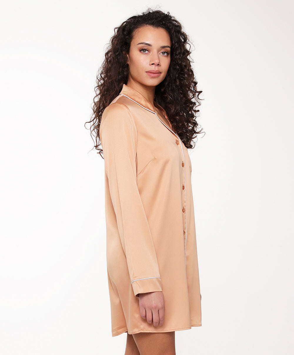 Chemise de nuit satinée "toast and powder stuff" Lingadore nightwear Lingadore 6205PD-131-TOPD