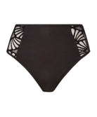 Culotte de bain rétro taille haute La Muse Dentelle noir Antigel Bain EBB0206-NO