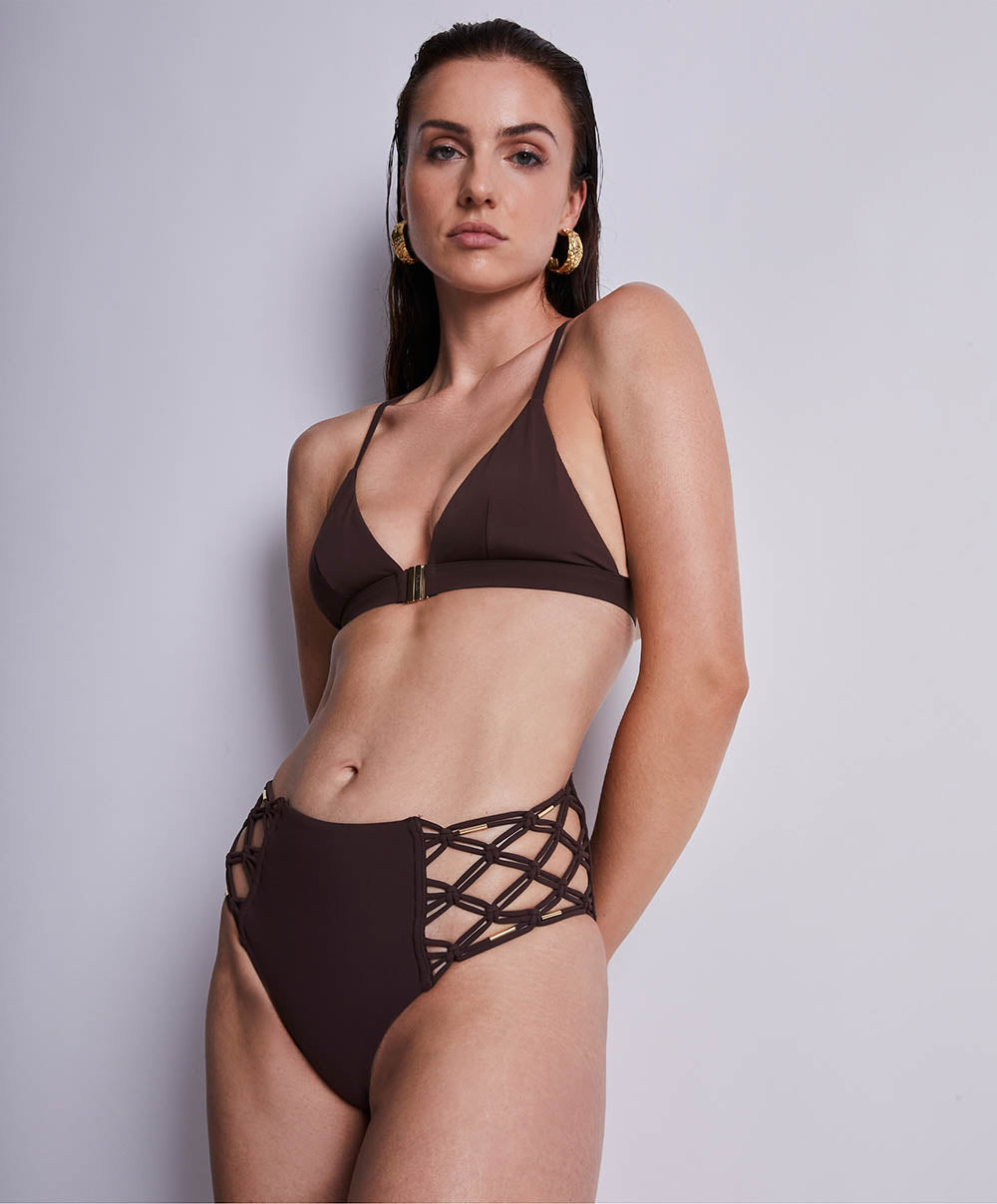 Bas de maillot culotte haute Gipsy muse Henna Aubade Bain 2P24-HENN