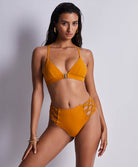 Bas de maillot culotte haute Gipsy muse Saffron Aubade Bain 2P24-SAFF