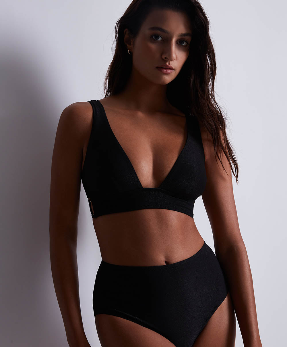 Bas de maillot culotte haute Summer glow Black sand Aubade Bain LY24-BLAD