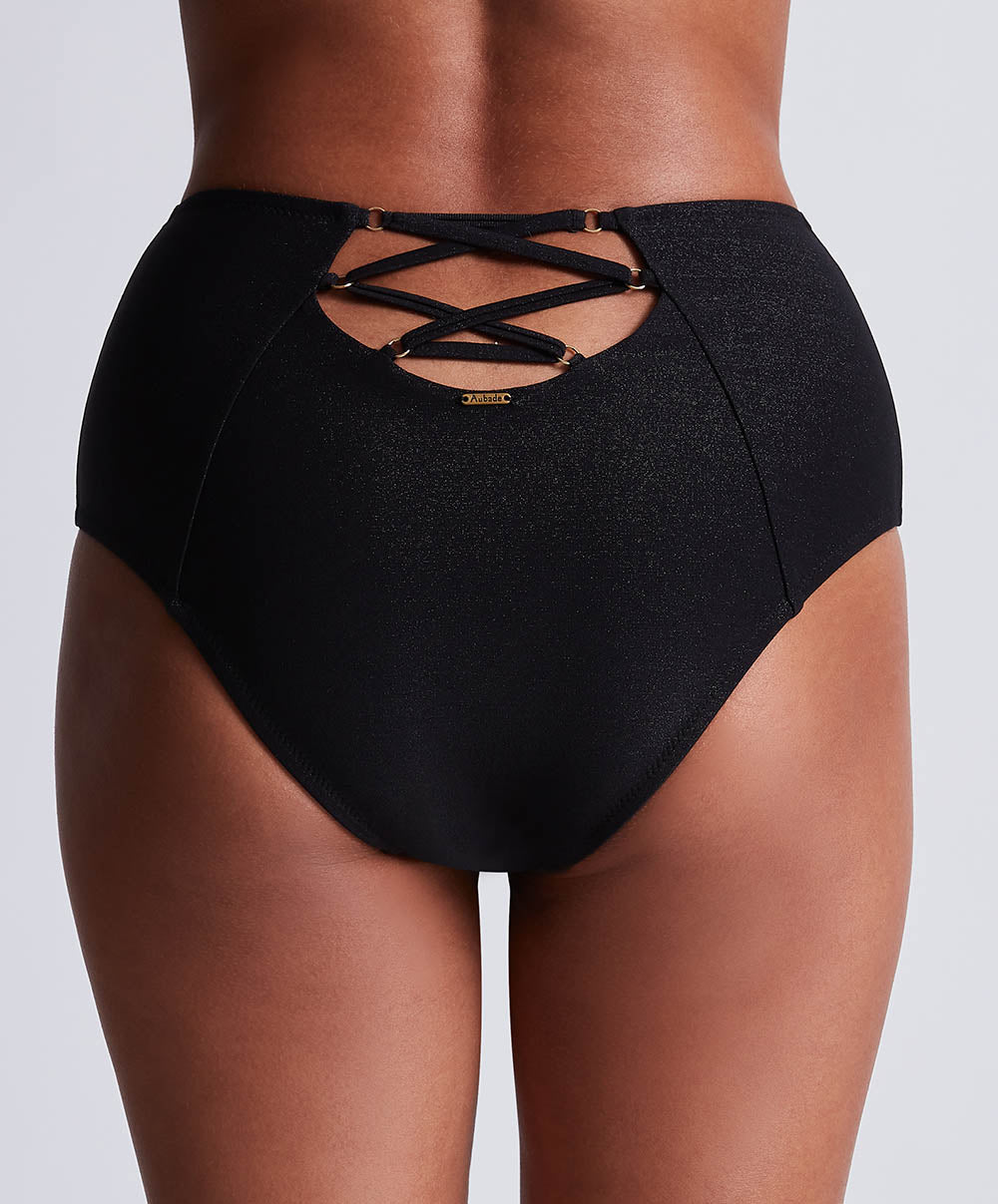 Bas de maillot culotte haute Summer glow Black sand Aubade Bain LY24-BLAD