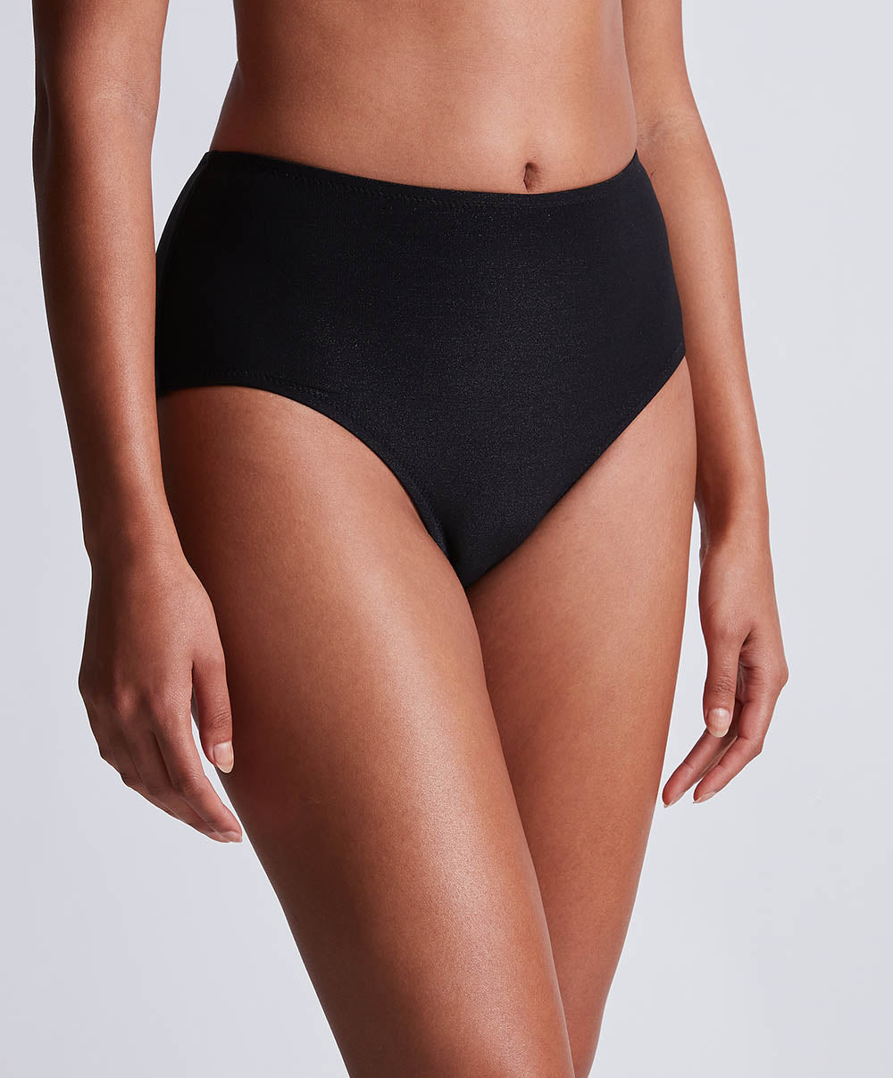 Bas de maillot culotte haute Summer glow Black sand Aubade Bain LY24-BLAD