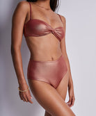 Bas de maillot culotte haute Sunlight glow Cuivre Aubade Bain 2U24-CUVR